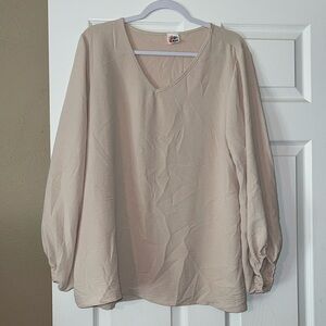 Zigzag Cream 2X Long Sleeve Dri Fast Material